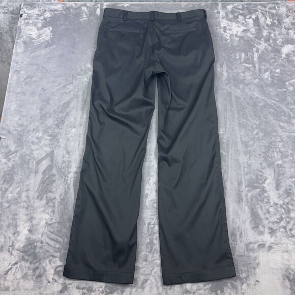 Nike Dri-FIT Victory Golf Pants Men 34x32 Black Flat Front Chino Golfing Stretch - Picture 2 of 12